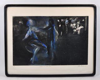 Valerie Debrule (20th Century) 'Cafetn De Buenos Aires' Tango Series - Monotype With Ink