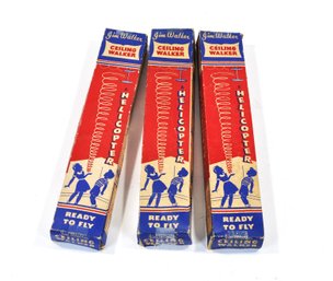 Lot 3 Vintage Jim Walker Ceiling Walker Helicopter Toy
