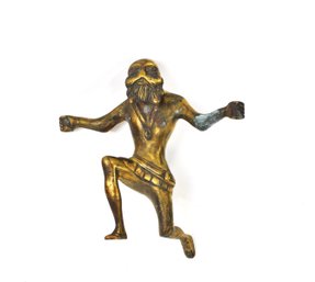 Antique Solid Brass Sculpture Of An Ascetic Or Sage