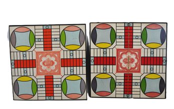 Pair Of Vintage Seichow & Righter Parcheesi  The Royal Game Of India Boards