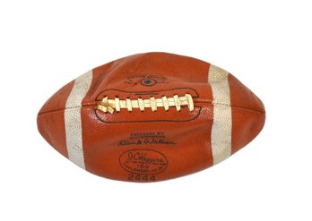 Vintage J.C. Higgins No. 2444 Leather Football - Roak Walker Endorsed