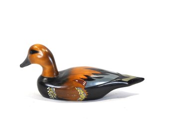 Vintage Hand-Carved Green-Winged Teal Drake Decorative Decoy