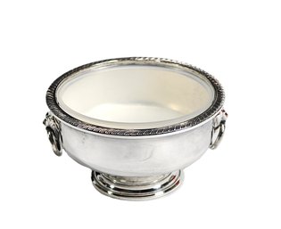 Vintage Viners Of Sheffield Silver-Plated Lion Mask Bowl