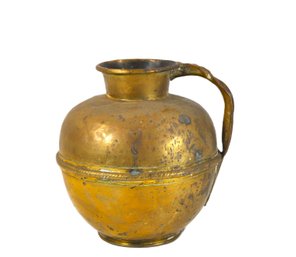 Antique French Brass Milk Jug, Normandy Region