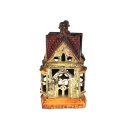 Antique  'Villa'  Cast Iron Still Bank / Coin Bank