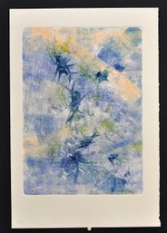 Roberta Segal (20th-21st Century) Abstract Monotype Blue Composition