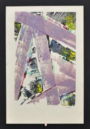 Roberta Segal (20th-21st Century) Abstract Monotype Cool-toned Composition