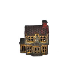 Antique A.C. Williams Miniature Cast Iron Colonial House Still Bank / Coin Bank