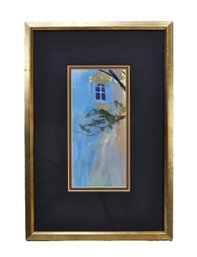 Palmer Blunt (1979)  Watercolor Of Wall With Window And Branch