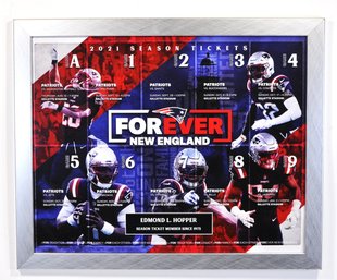 New England Patriots 2021 Season Ticket Member Commemorative Collage, Personalized