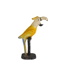 Vintage Cast Iron YELLOW PARROT Bottle Opener By The John Wright Company
