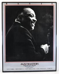 1984 ' Jazz Masters'  Count Basie By Chuck Stewart  Autographed Exhibition Poster, Framed