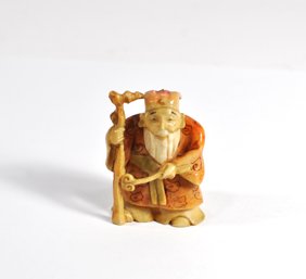 Antique Japanese Scholar Netsuke - Signed