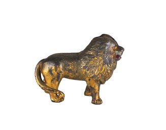 Antique Cast Iron LION Still Bank / Coin Bank