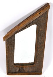 Rustic Barn Wood Mirror With Angled Frame