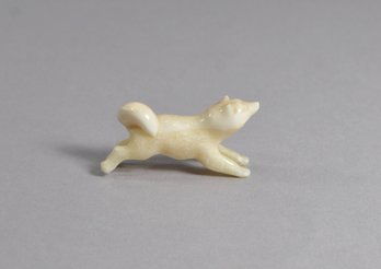 Vintage Inuit Carved Miniature Dog Figure