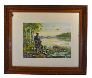 Vintage Print 'Discovery Of The Stuart River' After Early Explorer Scene
