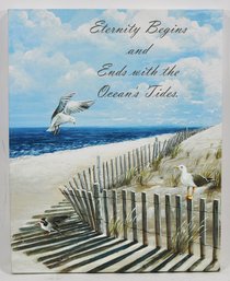 Seaside Canvas Wall Art  'Eternity Begins And Ends With The Ocean's Tides'