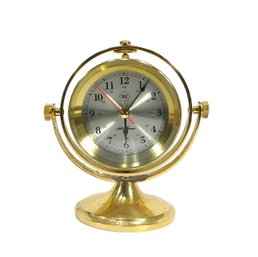 Vintage Seth Thomas Schooner Brass Gimbal Desk Clock – Model 1044