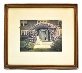 Wallace Nutting (1861-1941)  Roses And A Bud Hand-Colored Photograph, C. 1910s1920s