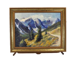 John Martini Watermulder (1916-2004) ' 7 Sisters, Canadian Rockies Oil Painting