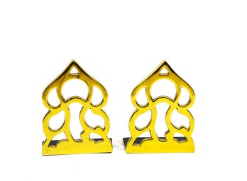 Vintage 1983 Monticello Virginia Metalcrafters Solid Brass Bookends