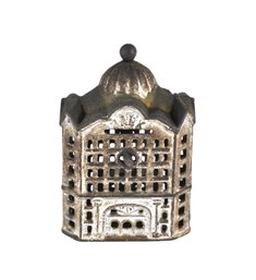 Antique  A.C. Williams 'Domed Bank' Midsize Cast Iron Still Bank / Coin Bank