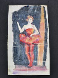 Marion Butler Ewald (1910-1944) Oil Study Of Ballet Dancer For Restoration