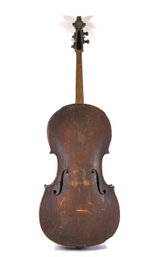 Antique Full-Size Cello Body For Restoration Or Parts