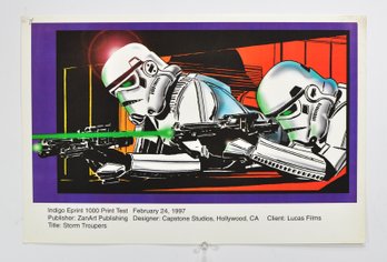 Lucas Films Test Run Star Wars Storm Troupers Lithograph