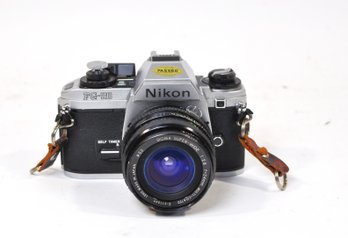 Nikon FG-20 35mm SLR Camera W/ Sigma Super-Wide 24mm F/2.8 Lens