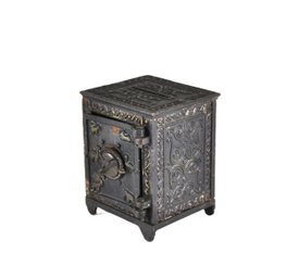 Antique 1881 Kyser & Rex Company 'Security Safe Deposit' Cast Iron Still Bank / Coin Bank