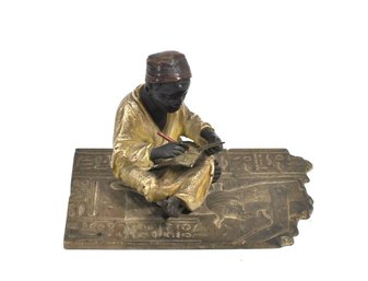 Franz BERGMANN (1861-1936) Arab Reading Vienna Bronze