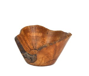 V. Riddell (2008) Signed Applewood Live Edge Wood Bowl