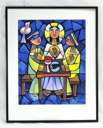 He Qi (Chinese, B. 1950)  'Supper At Emmaus'  Limited Edition Giclee Print