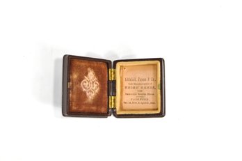 Miniature Antique Gutta-percha Littlefield, Parsons & Co. Union Case  Patented 1856 & 1857