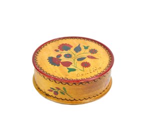 Vintage Opatija Yugoslavian Hand-Painted Wooden Folk Art Box