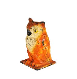 Vintage Vindex Toys Cast Iron OWL Still Bank / Coin Bank