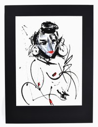 Ben Butler, Signed Mixed Media Abstract Nude, 1998
