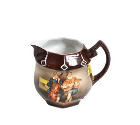 Small Vintage Royal Bayreuth Bavarian Porcelain Creamer With Musical Scene