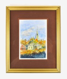 Ray (R.V.) Prosser (20th Century) - Autumn Afternoon, Providence, RI Watercolor