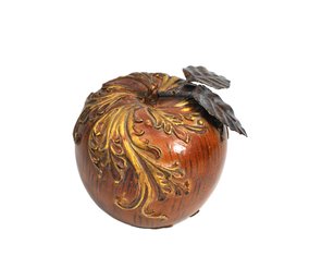 Vintage Hollywood Regency Ornate Decorative Apple Sculpture