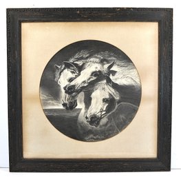 John Frederick Herring Sr. (1795-1865) ' Pharaoh's Horses' Victorian Lithograph