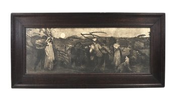 Robert Walker Macbeth (Scottish, 1848-1910) ' Harvest Moon',  Large Antique Engraving