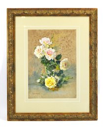 Louise M. Angell (American, B. 1858) Still Life Of Flowers