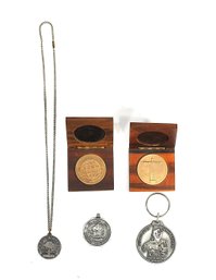 Vintage Medals & Medallions Group  Tokyo Tower, Boston Marathon, Museum & Exposition