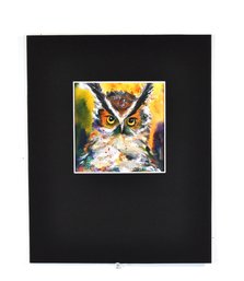 Terry MacDonald Small Colorful Owl Artwork