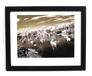 Signed Art Photograph ' Perkins Cove'  Harbor Scene In Maine