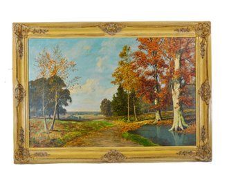 David Mead (1906 - 1986) Autumn Landscape Oil Painting