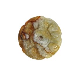 Antique Or Vintage Chinese  Carved Jade Bi Disc